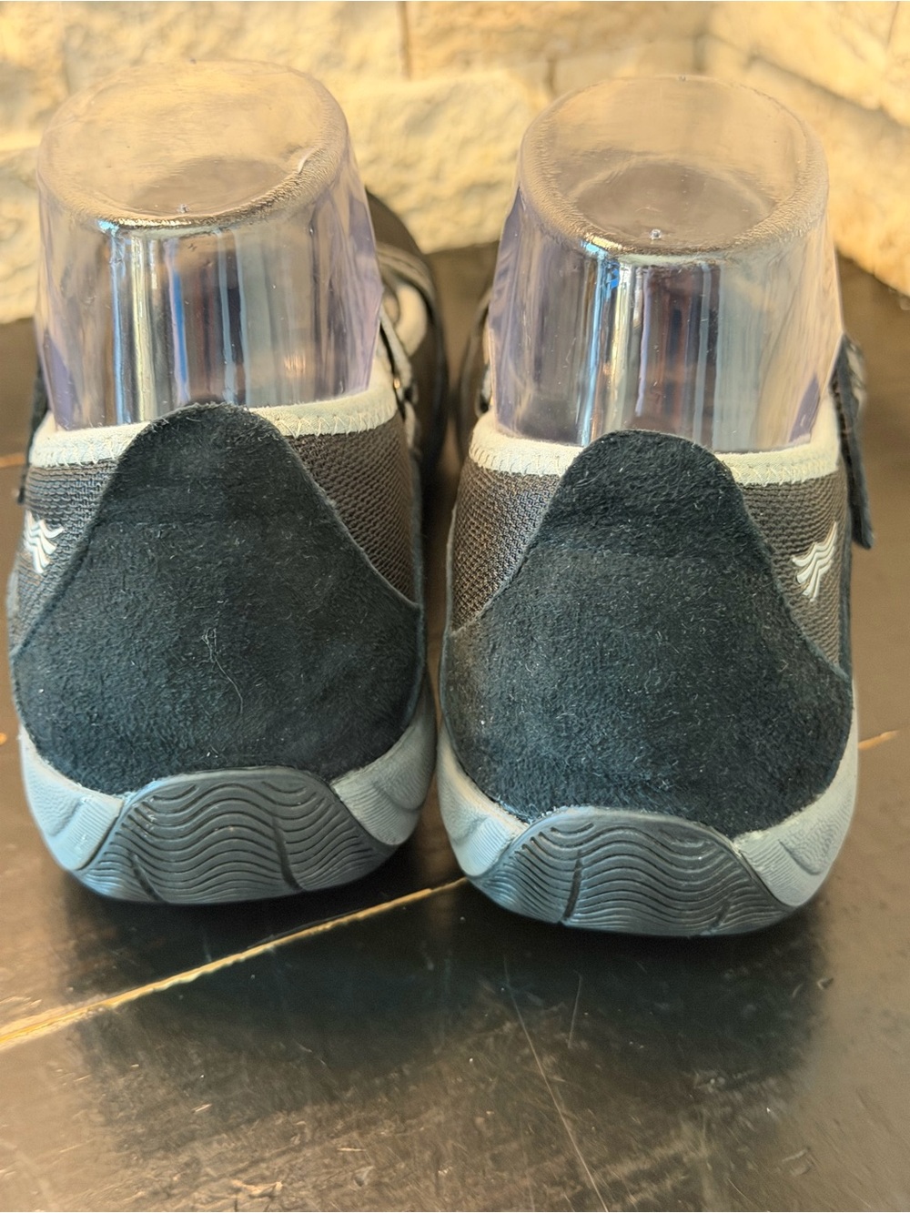 DANSKO Haven Mary Jane Flats Shoes-Size EU 37 Black Suede Mesh Straps Slip On - Picture 5 of 12